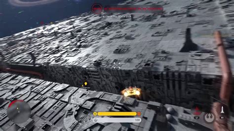Star Wars Battlefront Death Star Trench Run With A Wing Youtube