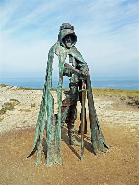 8 Foot Tall Bronze Sculpture Of King Arthur Overlooks The Atlantic