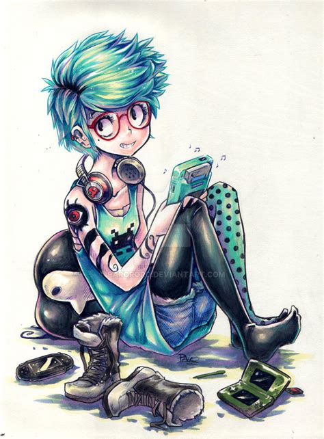 Untitled Gamer Girl By Parororo On Deviantart
