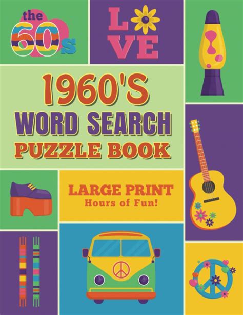 Buy Word Search Puzzle Book 1960s Large Print Word Search Books For
