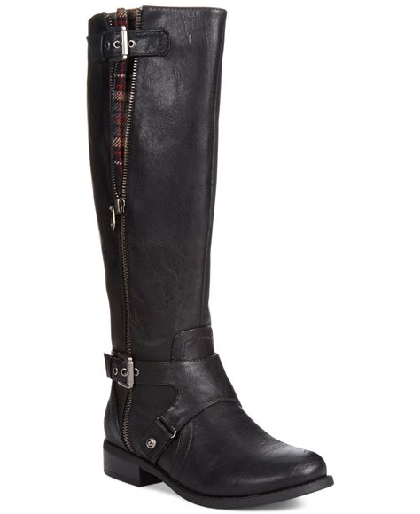Lyst G By Guess Womens Hertle Tall Shaft Wide Calf Riding Boots In Black
