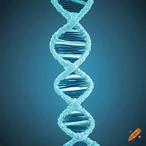 Long Illustration Of A Double Helix Dna Strand Structure Tinny Little