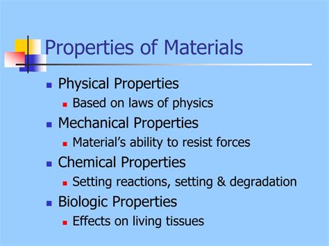 Ppt Properties Of Materials Powerpoint Presentation Free Download