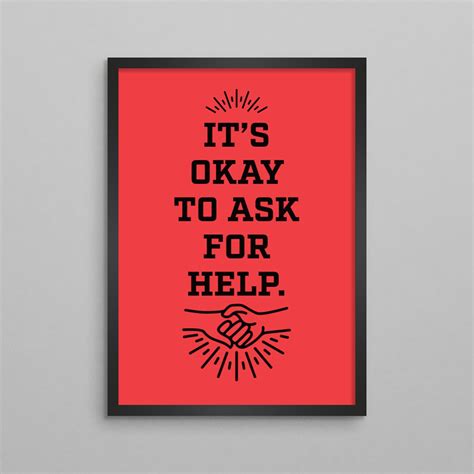 Its Okay To Ask For Help Counseling Poster 4 Styles Etsy