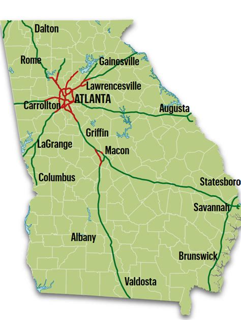 Georgia Interstate Highway System Map