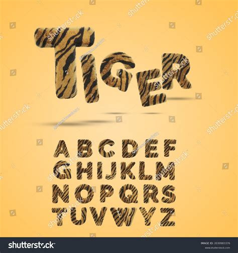 D Rendering Tiger Alphabet Stock Illustration Shutterstock