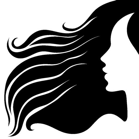 Silhouette Long Hair Hairstyle Hairdressing Png Download Free Transparent