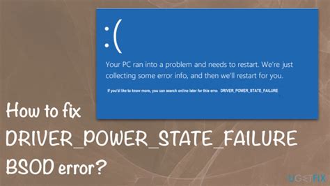 In most cases, the error is either caused by driver issues or power configuration. How to fix DRIVER_POWER_STATE_FAILURE BSOD error?