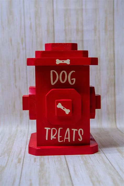 Dog Treat Jar Fire Hydrant Treat Container Pet Lover Decor Dog