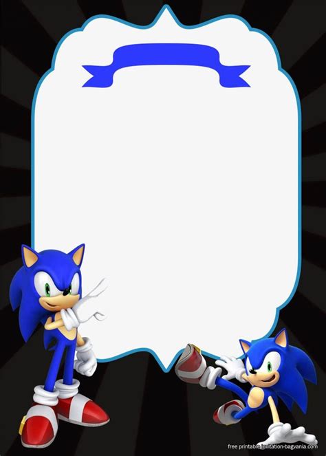 Free Sonic The Hedgehog Invitation Templates Free Printable Birthday