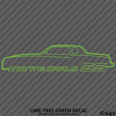 Chevy Monte Carlo Ss Classic Car Silhouette Vinyl Decal S4s Designs