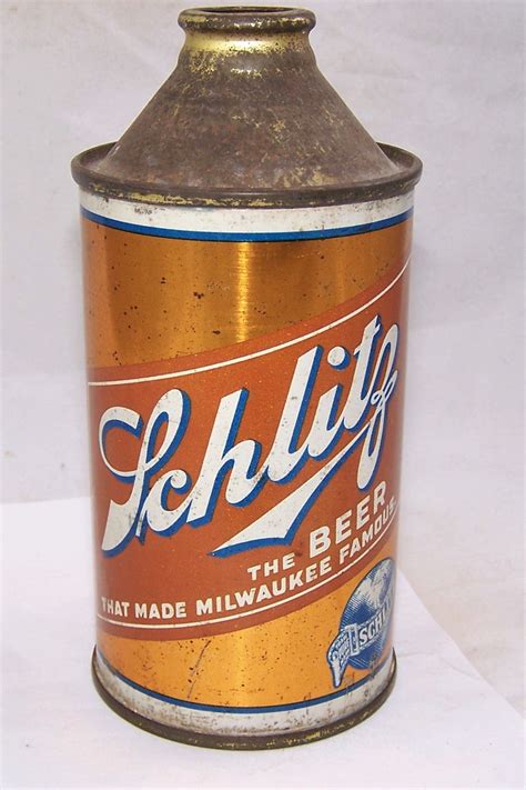 Schlitz High Pro Cone Top Beer Can Beer Cans Plus