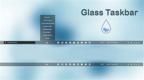 Glass Taskbar Rainmeter Skin By Linkvegas On Deviantart Hot Sex Picture