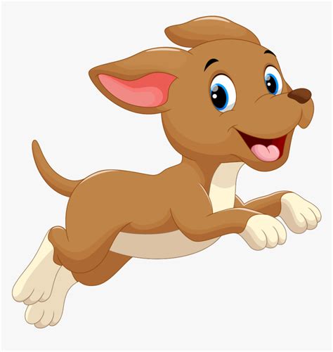 Dog Puppy Cartoon Clip Art Cute Cartoon Dog Running Hd Png Download