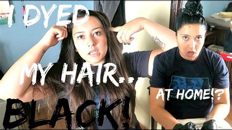 Dyeing My Hair Black At Home Youtube