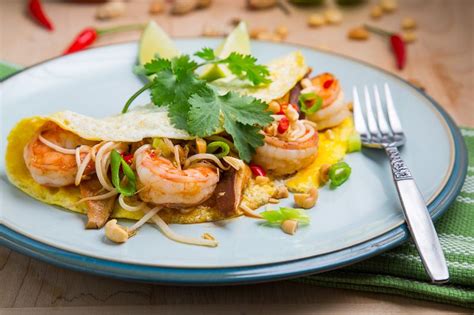 Pad Thai Omelette Recipe Sea Food Salad Recipes Food Network Recipes Food