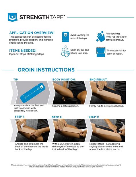 Groin Kinesiology Taping Instructions Hip Flexor Stretch Tight Hip