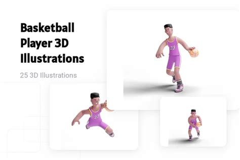 Premium Basketball Player 3d Illustration Pack From People 3d Illustrations