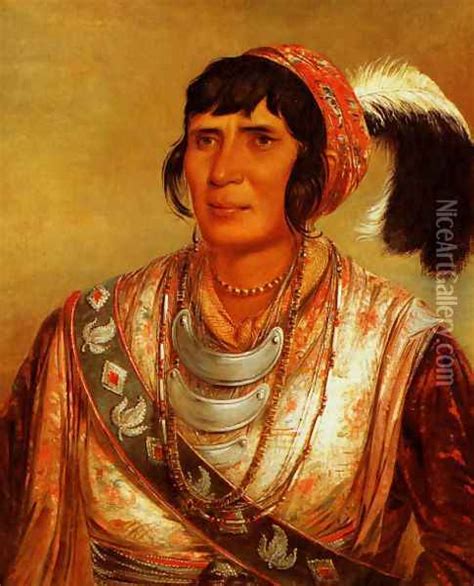 Seminole Chief Osceola Oil Painting Reproduction By George Catlin