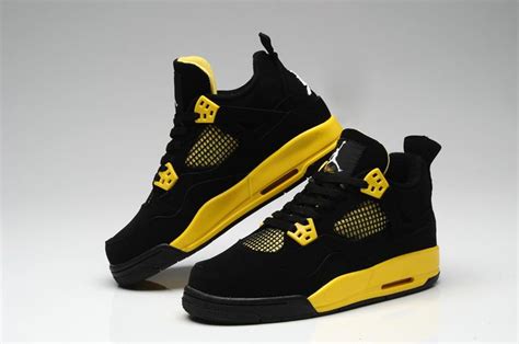 Dollzis Nike Air Jordan 4 Retro Black And Yellow