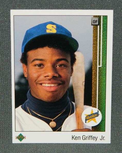 Ken griffey jr.'s rookie baseball card was a big deal: 1989 Upper Deck Ken Griffey Jr. Rookie Card
