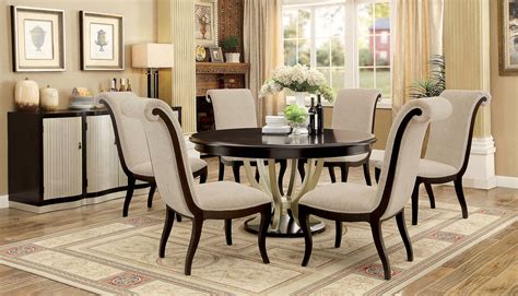 Hollywood Hills Round 60 5 Pc Dining Table Set In