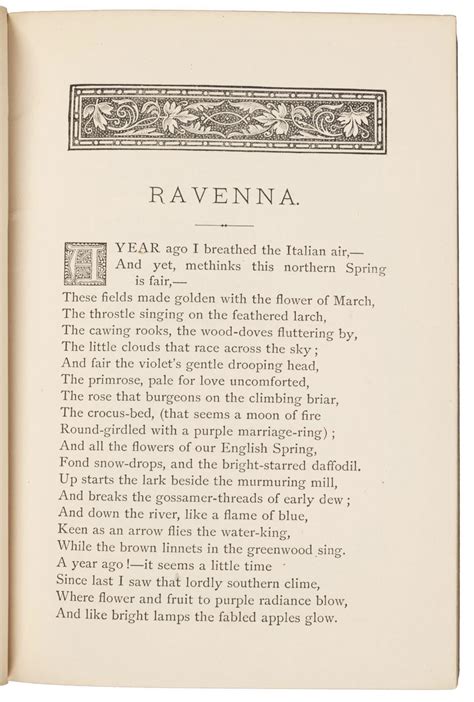 Ravenna Newdigate Prize Poem Recited In The Theatre Oxford June By Wilde Oscar