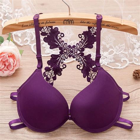 Sexy Womens Front Closure Lace Racer Back Bra Lingerie 32 34 36 38 Aa A B Cup Ebay