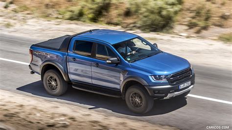 2019 Ford Ranger Raptor Color Performance Blue Front Three Quarter