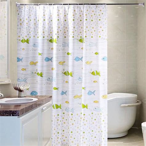 Buy Bubble Fish PEVA Moldproof Waterproof Bathroom Bath Shower Curtain