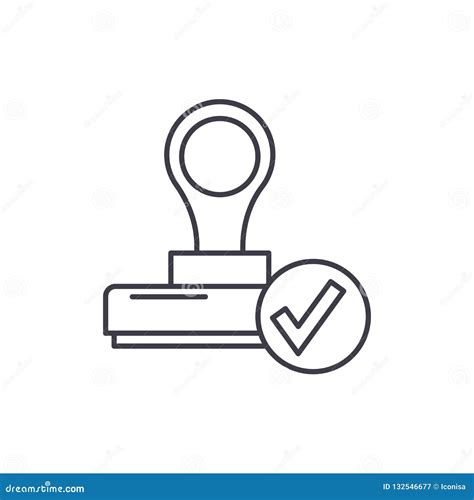 The Confirmation Line Icon Concept The Confirmation Vector Linear Illustration Symbol Sign