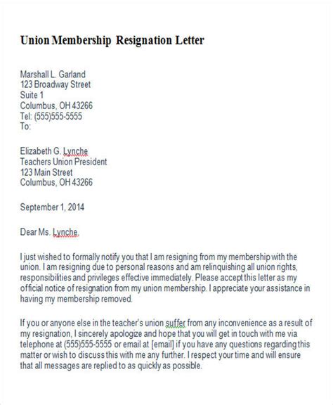 Resignation Letter For Card Inc