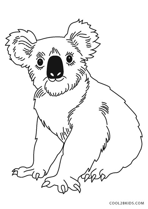 Dibujos de Koala para colorear Páginas para imprimir gratis