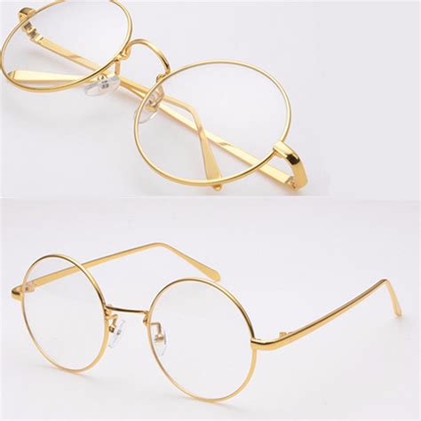 Gold Metal Vintage Round Eyeglasses Frame Clear Lens Full Rim Glasses At Banggood Sold Out