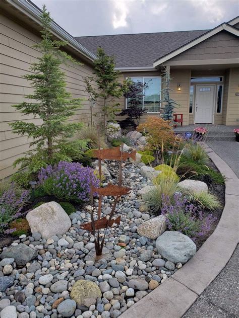 Dry Creek Bed Plantings Xeriscape Landscaping Rock Garden Landscaping Landscaping With Rocks