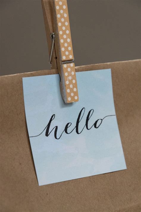 Blue Watercolor Hello T Tags Free Printable Hello T Free