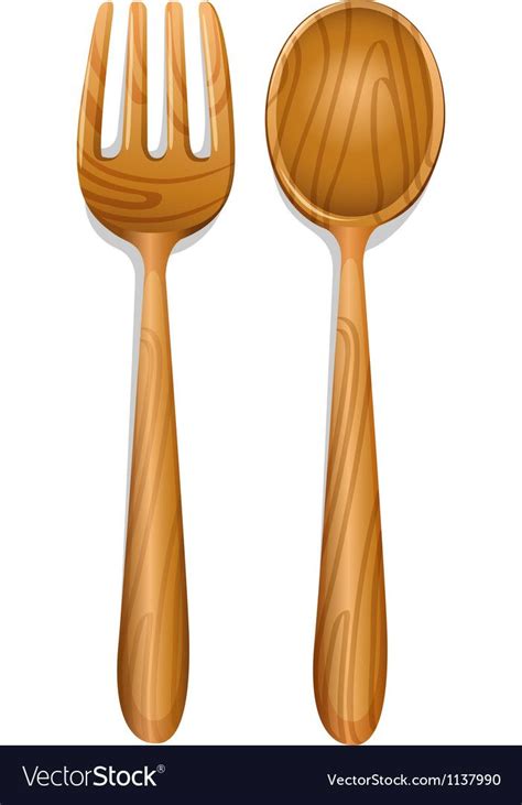A Wooden Spoon Royalty Free Vector Image Vectorstock Wooden Spoons