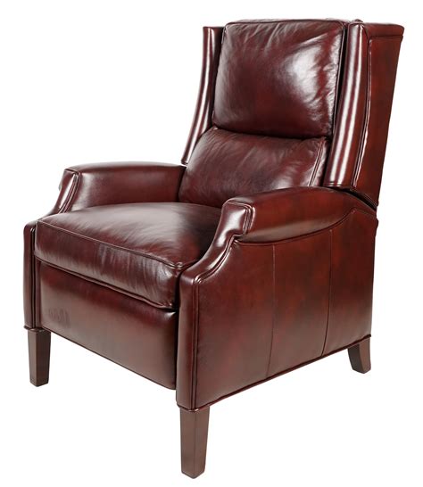 Lot Red Leather Recliner Armchair