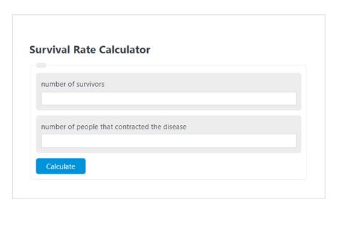 Survival Rate Calculator Calculator Academy