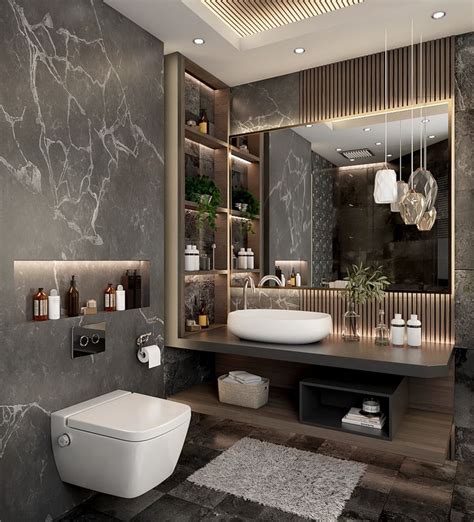 Modern Bathroom On Behance Modern Bathroom Design Bathroom Interior