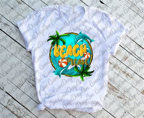Beach Please Png Summer Design Beach Png Beach Sublimation Etsy