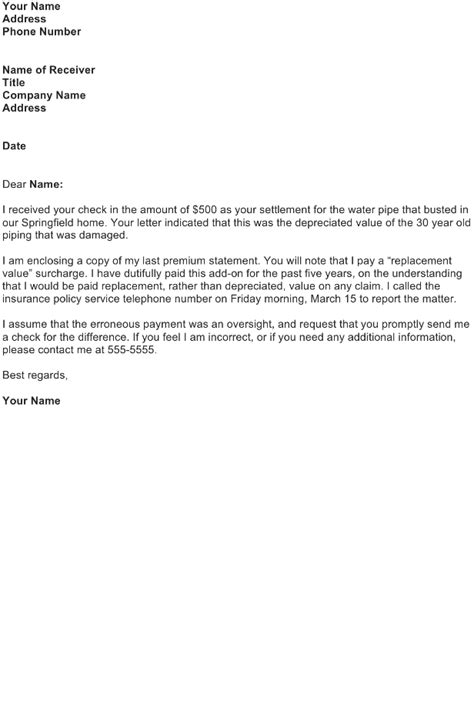 Make a Claim Letter Sample - Download FREE Business Letter ...