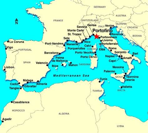 Map of france italy and spain reproduced from. Porto Fino, Italy | Palma de mallorca, Mallorca, Porto cervo