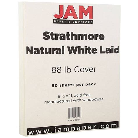 jam paper 8 5 x11 strathmore cardstock 88lb 50 sheets natural white laid jam paper clear