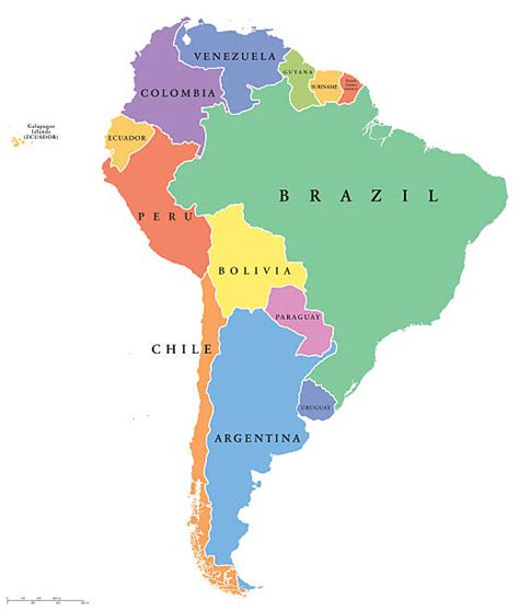 Mapa De Sudamérica Vectores Libres De Derechos Istock