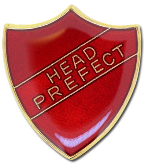Head Prefect Pin Badge In Red Enamel Shield Ebay
