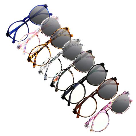 multifocal progressive transition photochromic women round frame reading glasses ebay