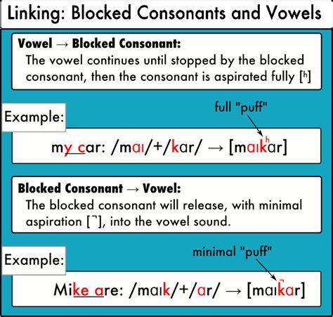 Linking Vowels And Blocked Consonants — Pronuncian American English