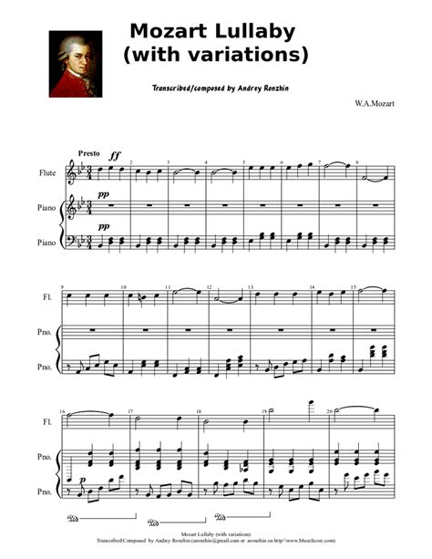 2,926 likes · 1,391 were here. Mozart Lullaby Sheet music | Download free in PDF or MIDI ...