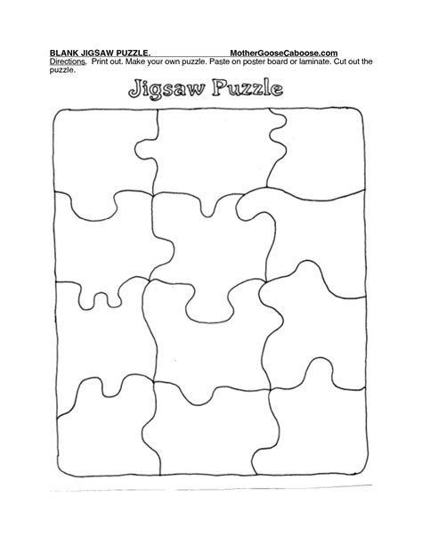 Our word search generator uses a basic word filter to prevent the accidental, random creation of offensive words. Blank Puzzle Pieces Template Pdf - Printable Jigsaw ...